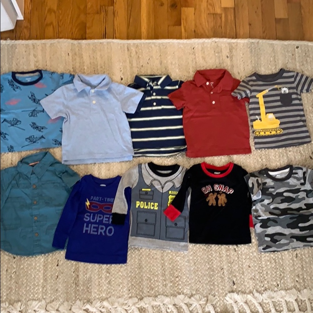 10 assorted 18 month boy tops